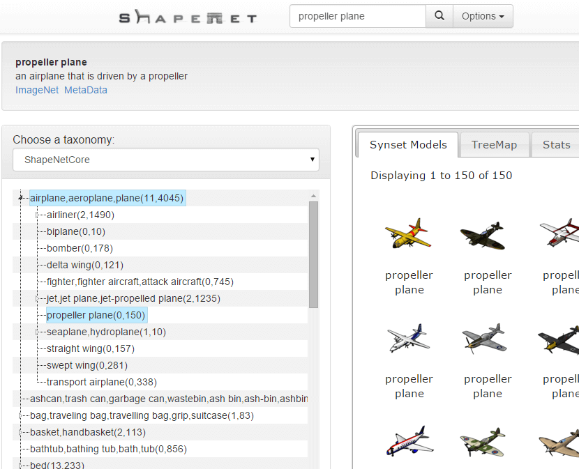 Preview for ShapeNet